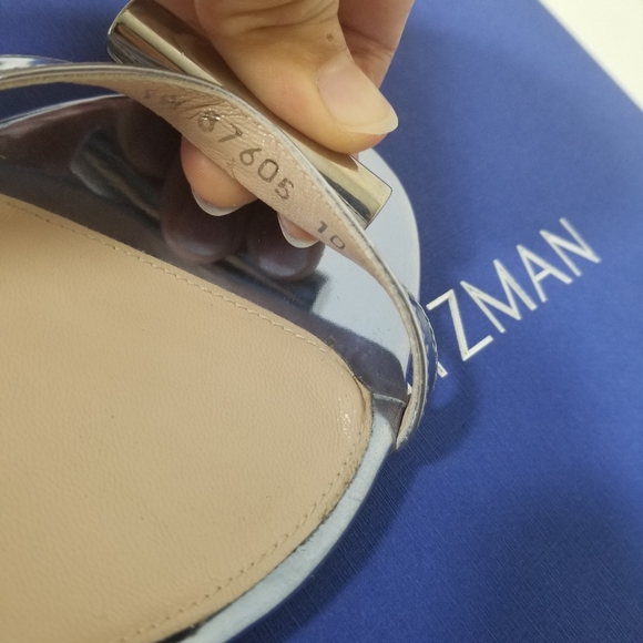 Stuart Weitzman Nudist 75 Cylinder Metallic Ice - Picture 8 of 8